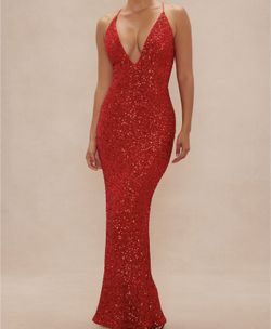 Red Sequins Dress