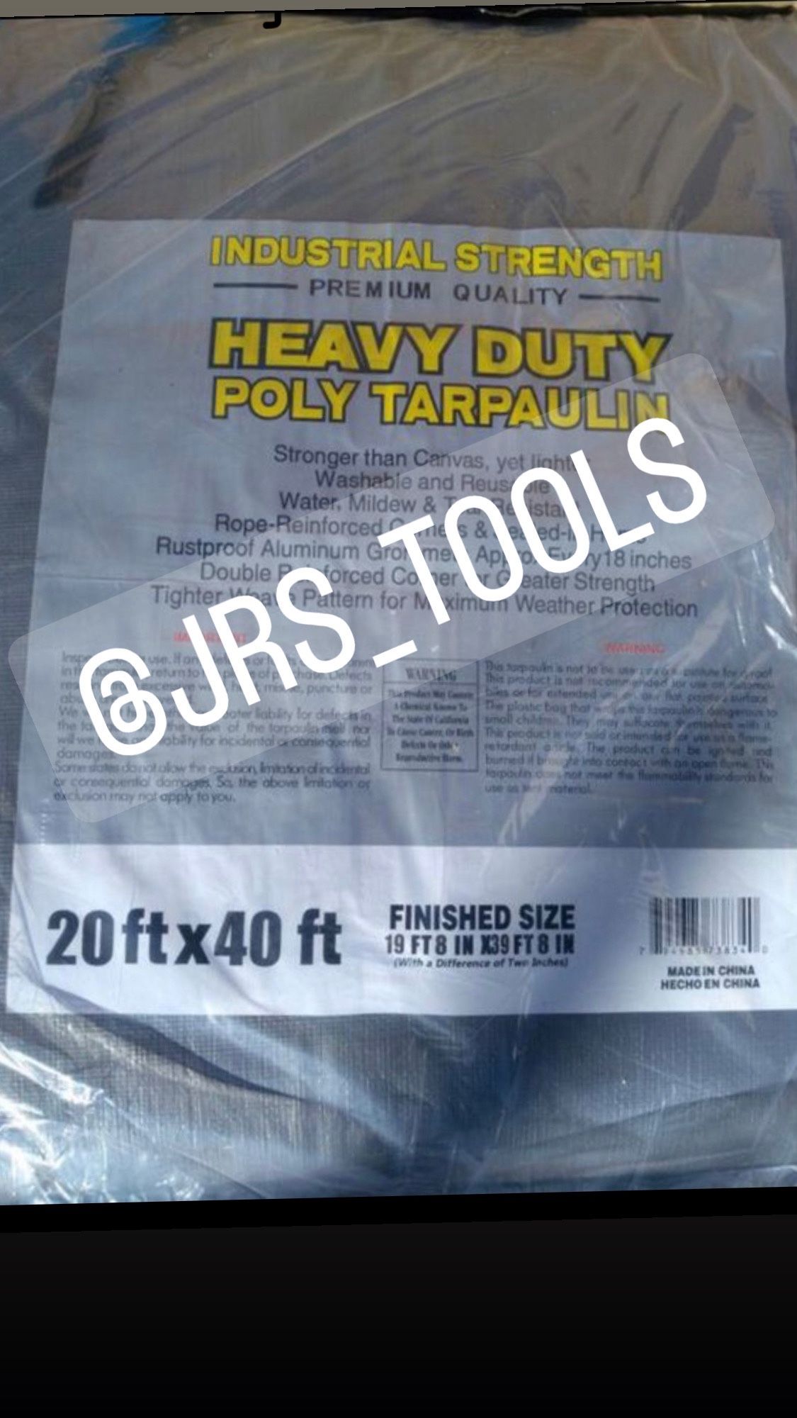Heavy Duty Tarp Lona Waterproof New!