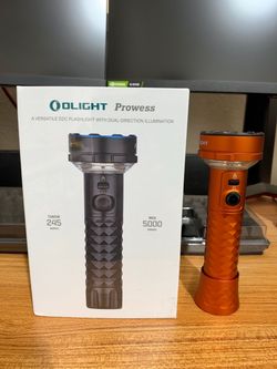BRAND NEW Black Olight Prowess Flashlight 5000 Lumens 245 Meters