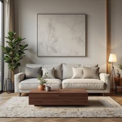 Rectangular Coffee Table With t gSliding Top And Hidden Storage, Elegant Living Room Furniture