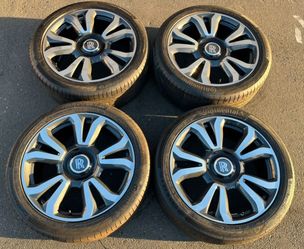 22" Rolls Royce Cullinan Forged OEM Factory Grey Take Offs Wheels Tires 345A