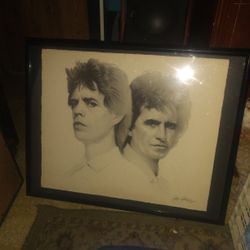 Mick Jagger Keith Richards Pencil Drawing