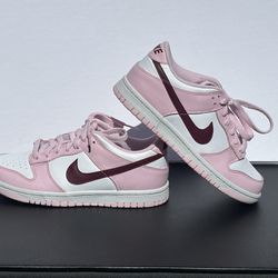 Size 4.5Y Nike Dunk Low. Pink And Dark Beet