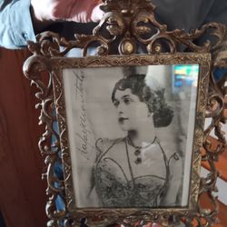 Antique Large Bronze Victorian Picture Frame