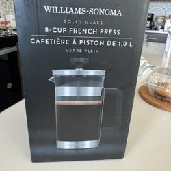 Williams Sonoma 8 cup French Press Coffee - New