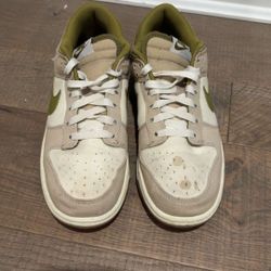 White Tan And Green Nike Dunks