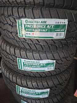 31x10.50r15 !!! ROCKBLADE A/T LT !!! $450 LAS 4 LLANTAS MONTADAS Y BALANCEO INCLUIDO 👌