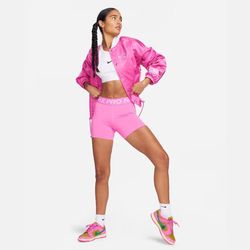 NWT Nike Pro 365Women's 5" Shorts (Playful Pink/White, CZ9831-675) S