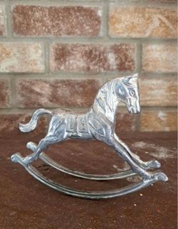 Vintage Brass 7" Rocking Horse Figurine