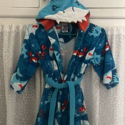 Saint Eve Kids Hooded Terry Bathrobe Blue Beach Cover 5-6