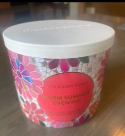 Warm Summer Evening 3 wick candle Bath and Body Works