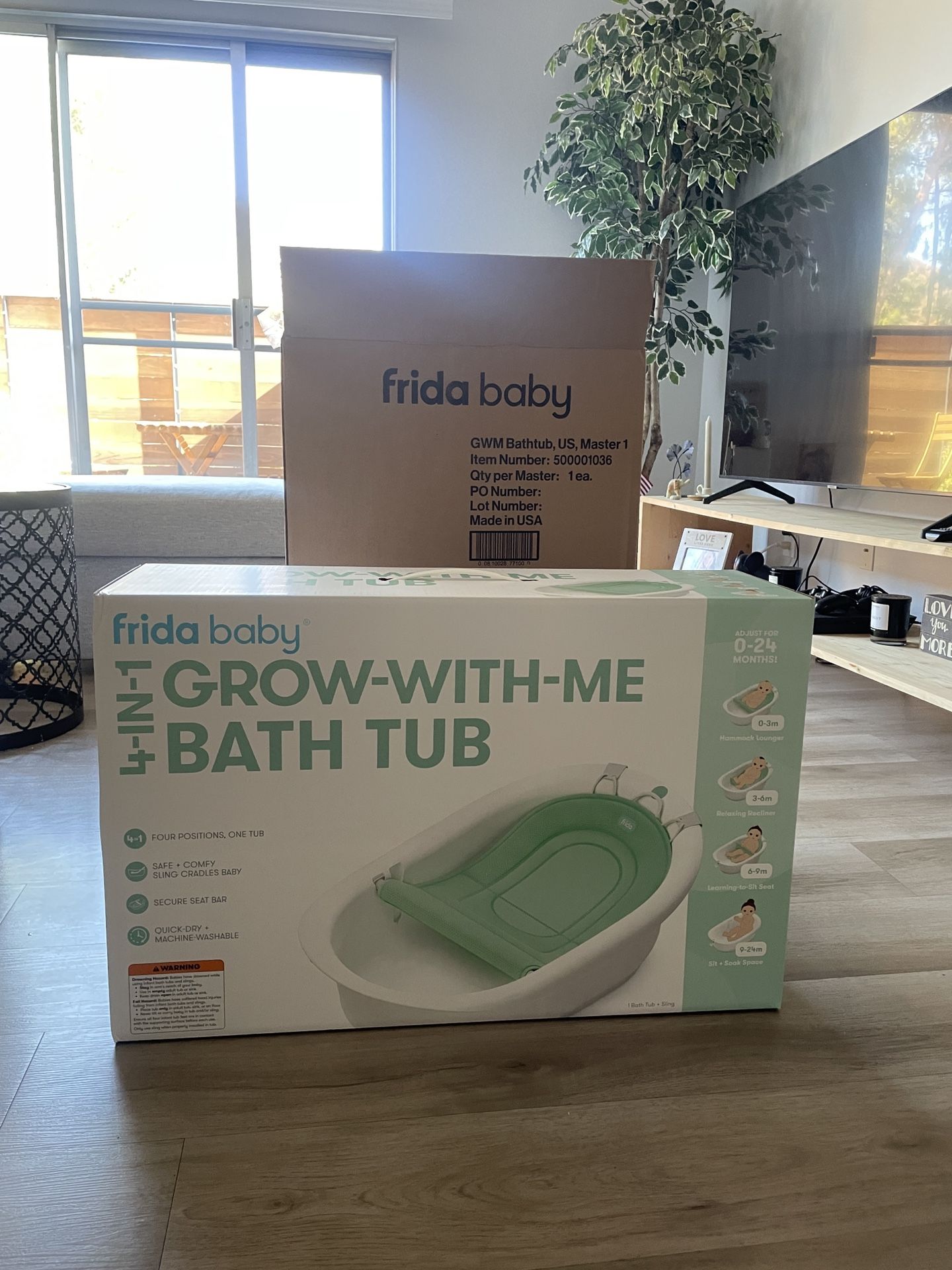 Brand New Frida Baby 4-in-1 Grow-with-Me Baby Bathtub