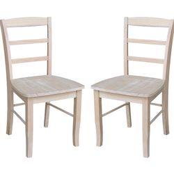 Wooden Unfinished Chair X2