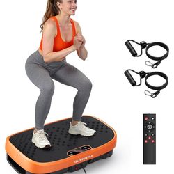 NEW! Curved Vibration Plate Exercise Machine for Weight Loss & Lymphatic Drainage, Extra Large Vibration Platform Machine with Manual Speed Control, 3