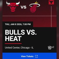 Floor Seats - Tonight- Bulls Vs Heat