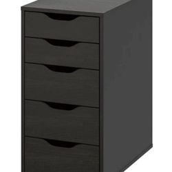 Ikea Alex Drawers (2 Sets) - Black-Brown