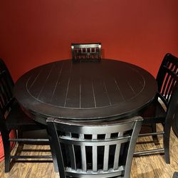 High Top Round Table With 4 Chairs 