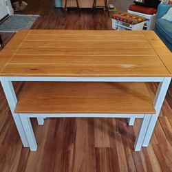 Moving Sale - Small Table w/ Two Benches