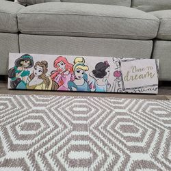 Disney Princess  Wall Picture Approx 9x36.5 Inch