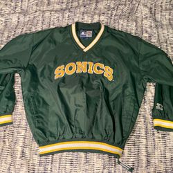 Vintage Seattle Sonics NBA Starter Pullover Size XL SuperSonics