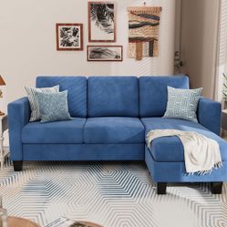 72”49” Like New 6ft Light Sectional Sofa Set- Free Delivery