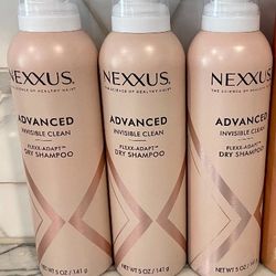 Nexxus Advanced Invisible Clean Dry Shampoo for Instant Oil Control, 5 oz Spray New