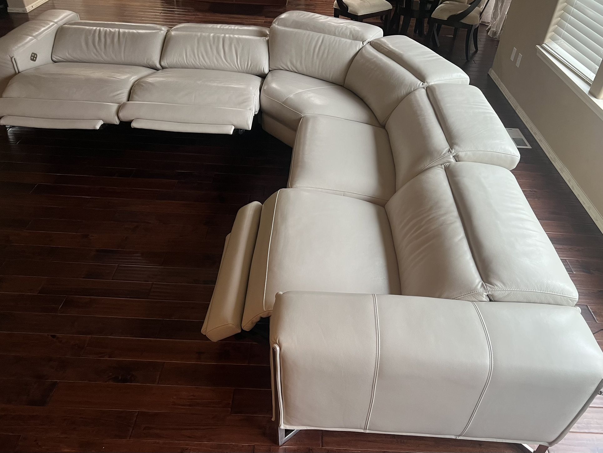 Power Motion Leather Sectional