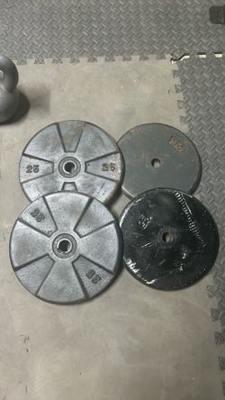 25 lb Cast Iron Weight Plates Set of 4