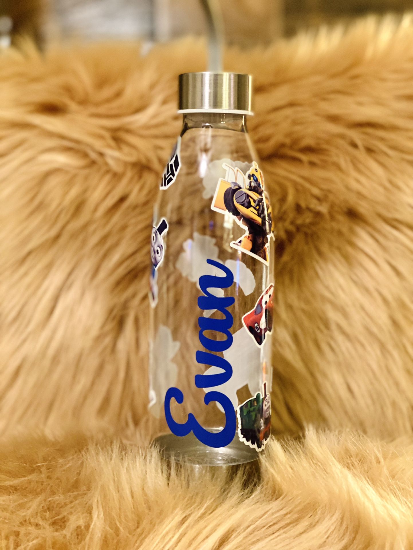 Paw Patrol, Cars, Transformers, Thomas the Train bottle water