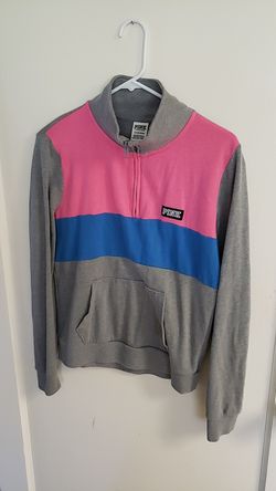 Pink half zip sweater size small