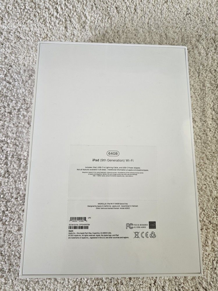 Ipad 9th Generation Factory Sealed