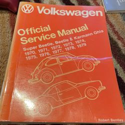 Volkswagen Official Service Manual 1(contact info removed) Super Beetle, Beetle, Karren Ghia