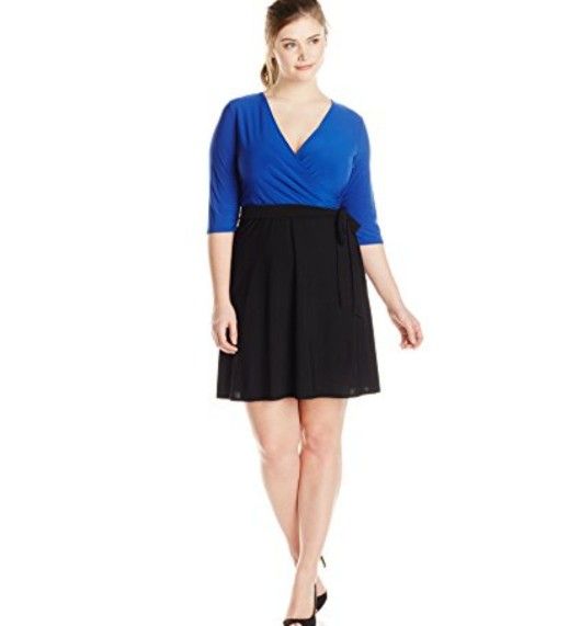 Star Vixen Women's Plus Size Royal Blue And Black Dress Size 1X