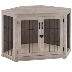 Corner Dog Cage With Cushion 