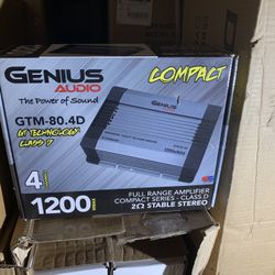 New Genius Audio 4 Channel Car Audio Amplifier $100 ( 1 Available)