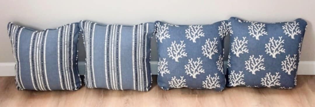 FOUR ABSOLUTELY NEW COMFY COUCH OR BED PILLOWS WITH ZIPPER