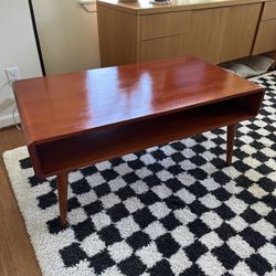 Solid Wood Mid Century Modern Style Coffee Table