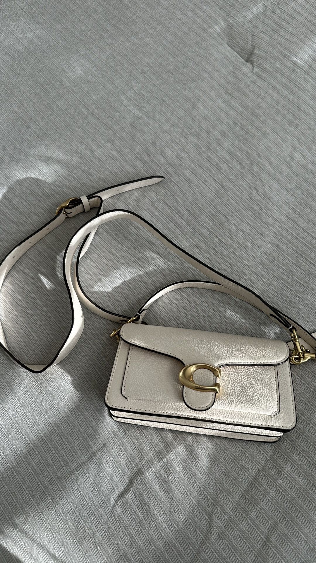 Coach small tabby beige leather purse