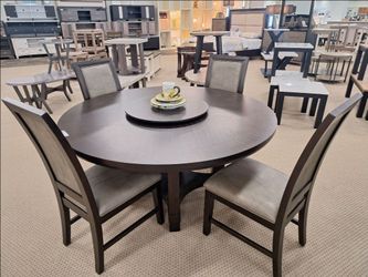 New  5pc dark wooden table 😍