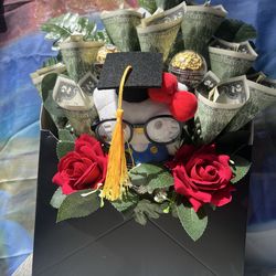 Graduation leis and bouquets