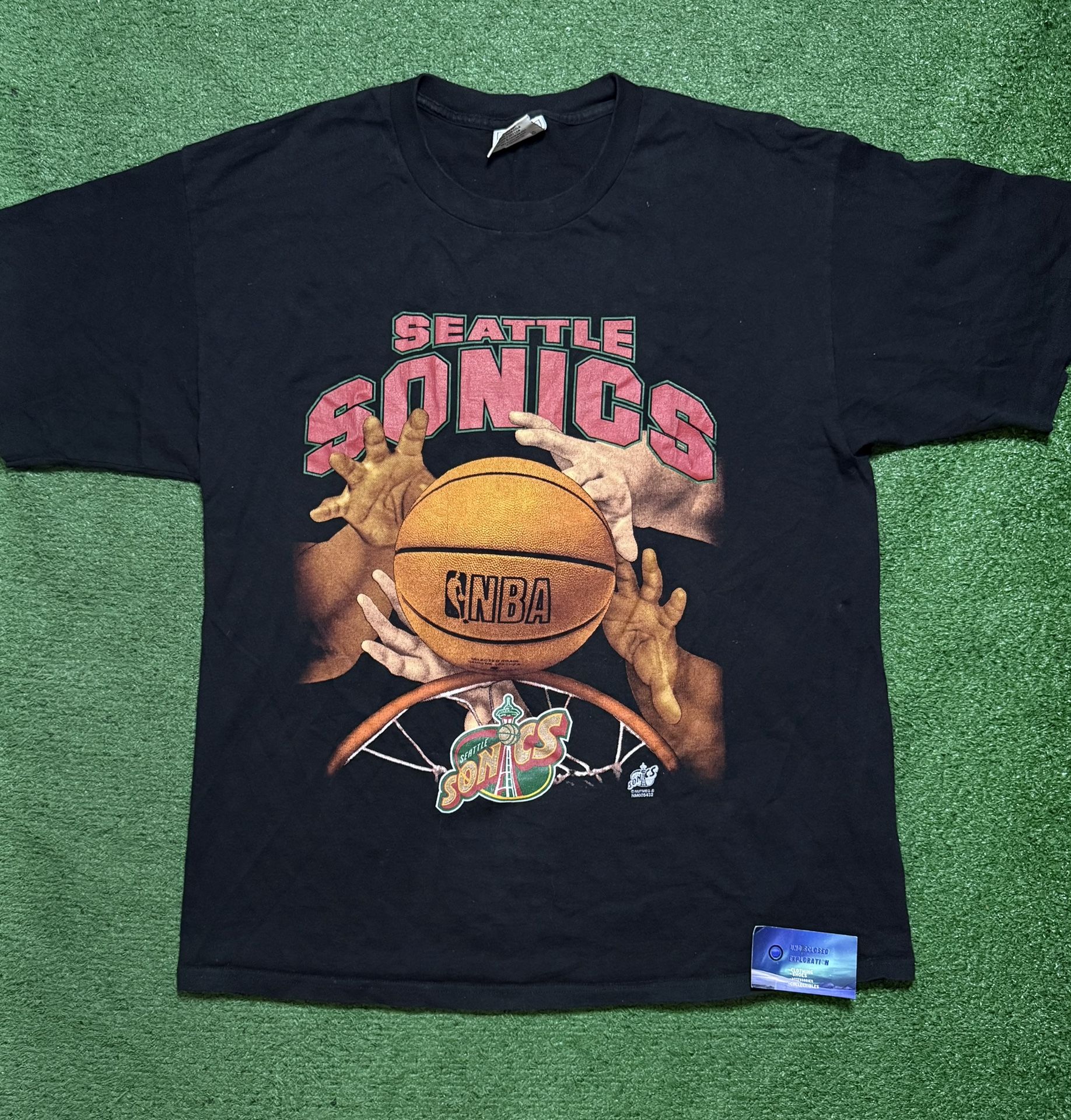Vintage Seattle SuperSonics Shirt X-Large Rebound
