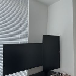 LG Monitors x2 With Ergo Stand