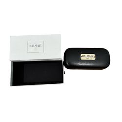 Balmain Paris Eyeglass Sunglass Hard Case Black Clamshell, box and pouch