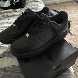 Black Supreme Air Force Ones 