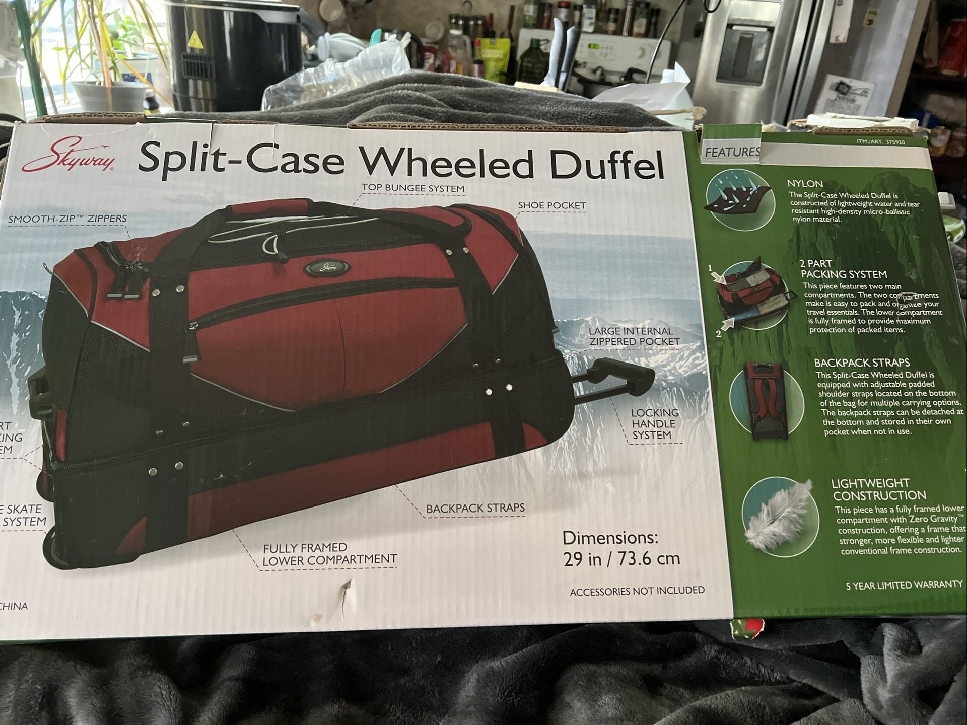 Split-Case Wheeled Duffel