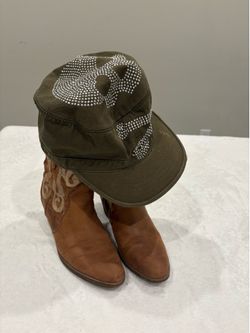 Rhinestone Camo Military Hat / Coastal Cowgirl/Festival Y2K