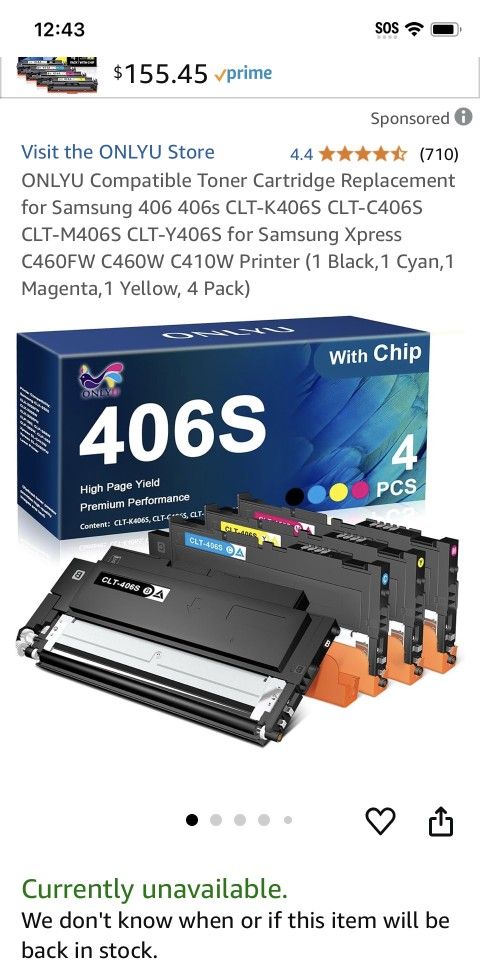 Toner Cartridge CLT-406S
