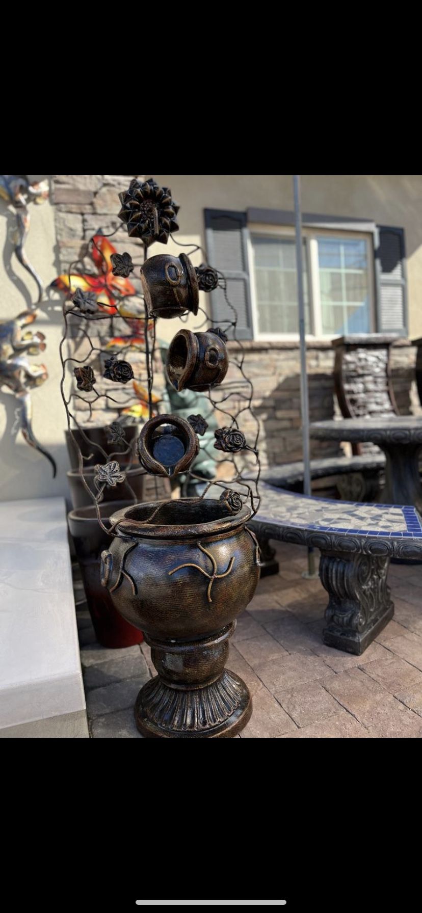 Cement And Iron Water Fountains