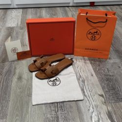 Hermes Oran Sandal for Women Brown