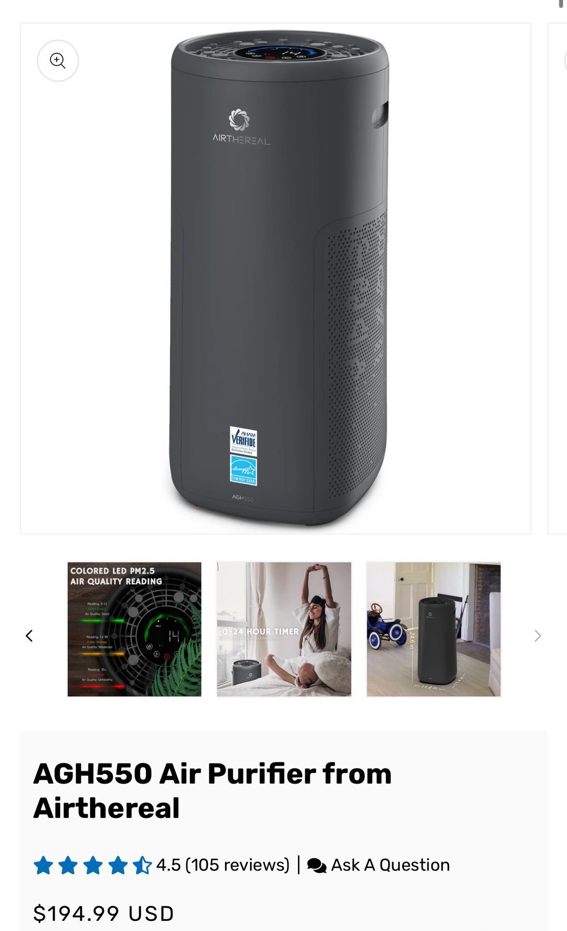Air Purifier from Airthereal